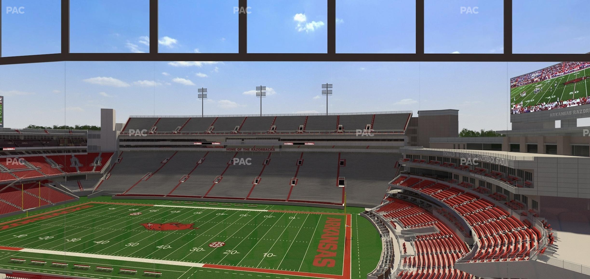 Seating view for Razorback Stadium Section 332