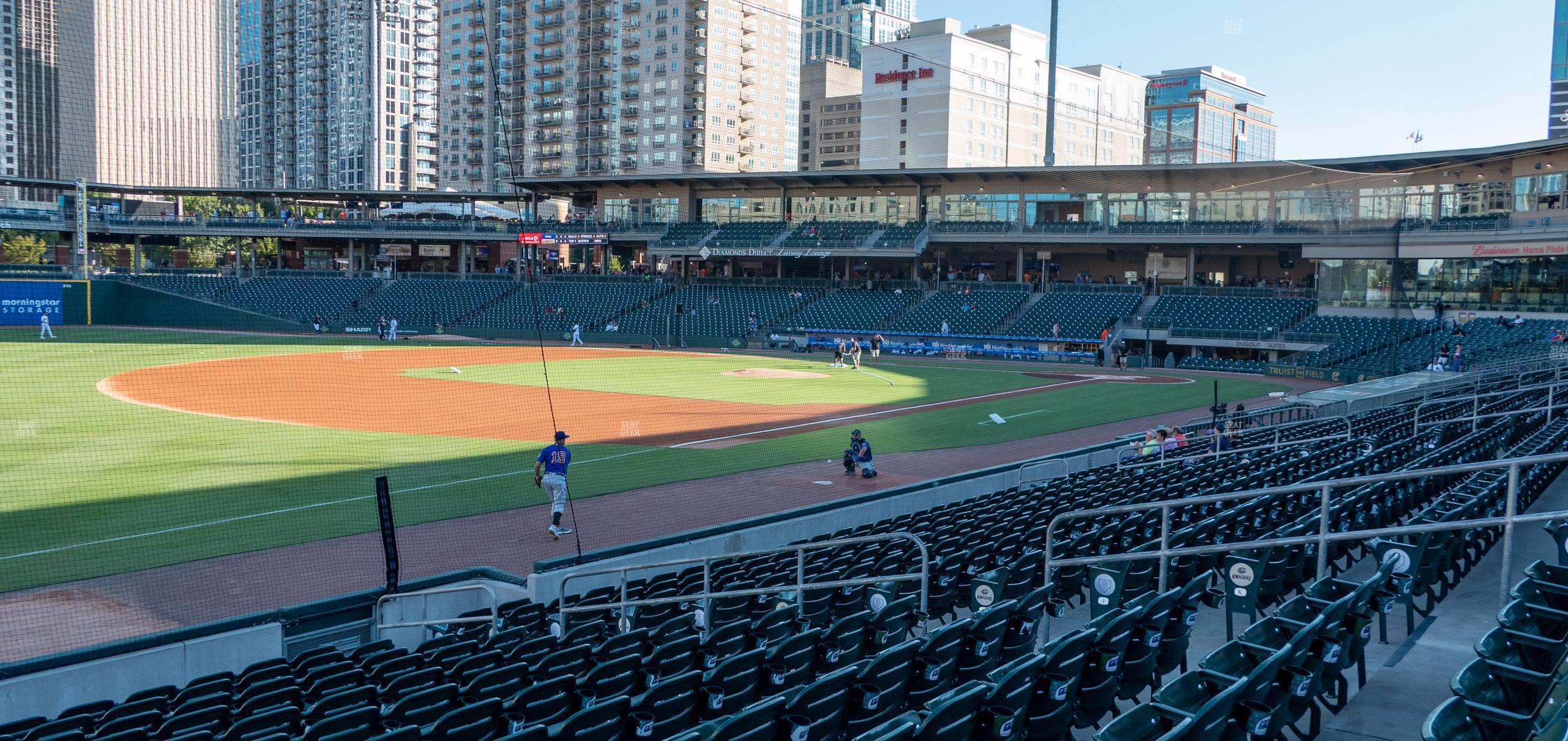 Seating view for Truist Field Section 119