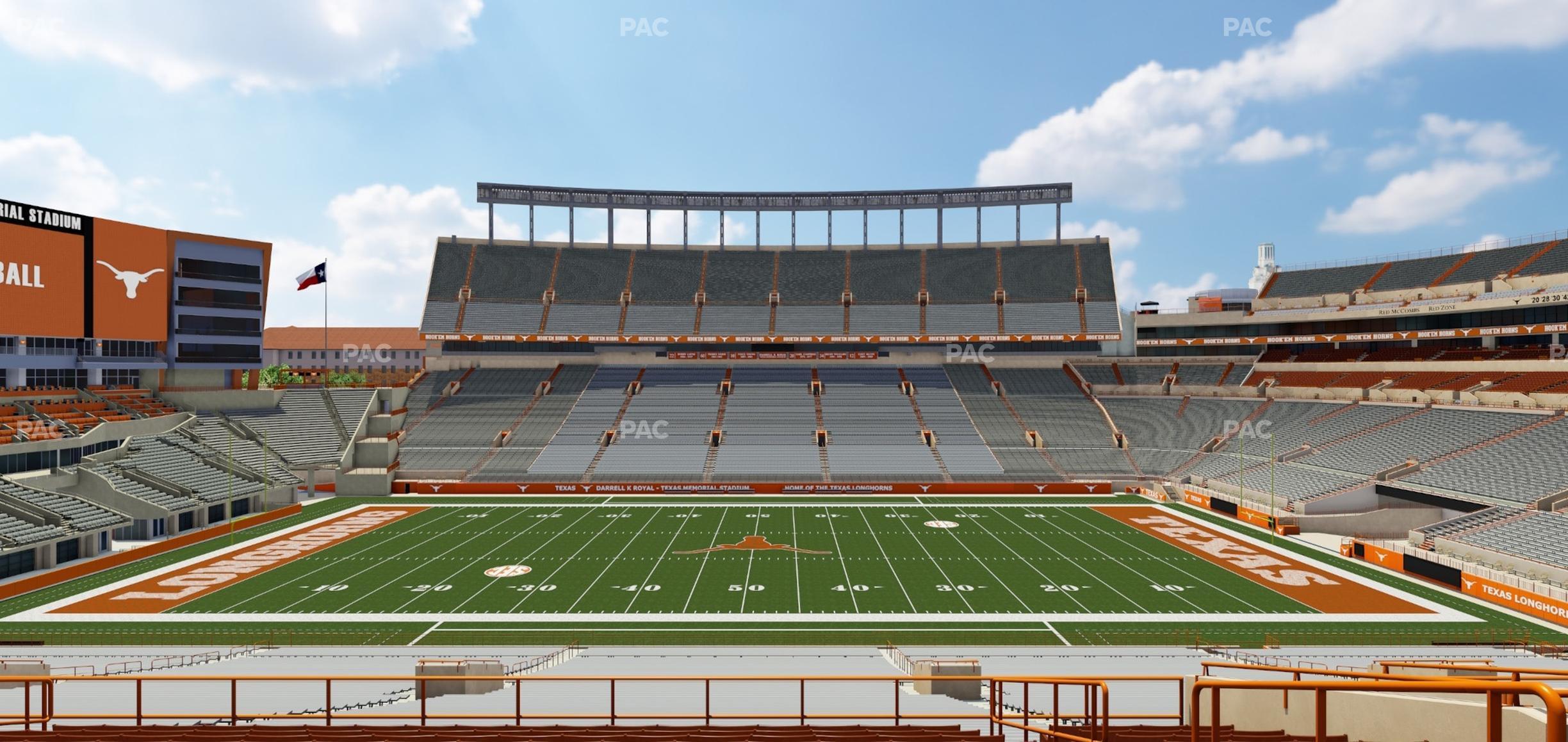 Seating view for Darrell K Royal - Texas Memorial Stadium Section Texas Club 28 C