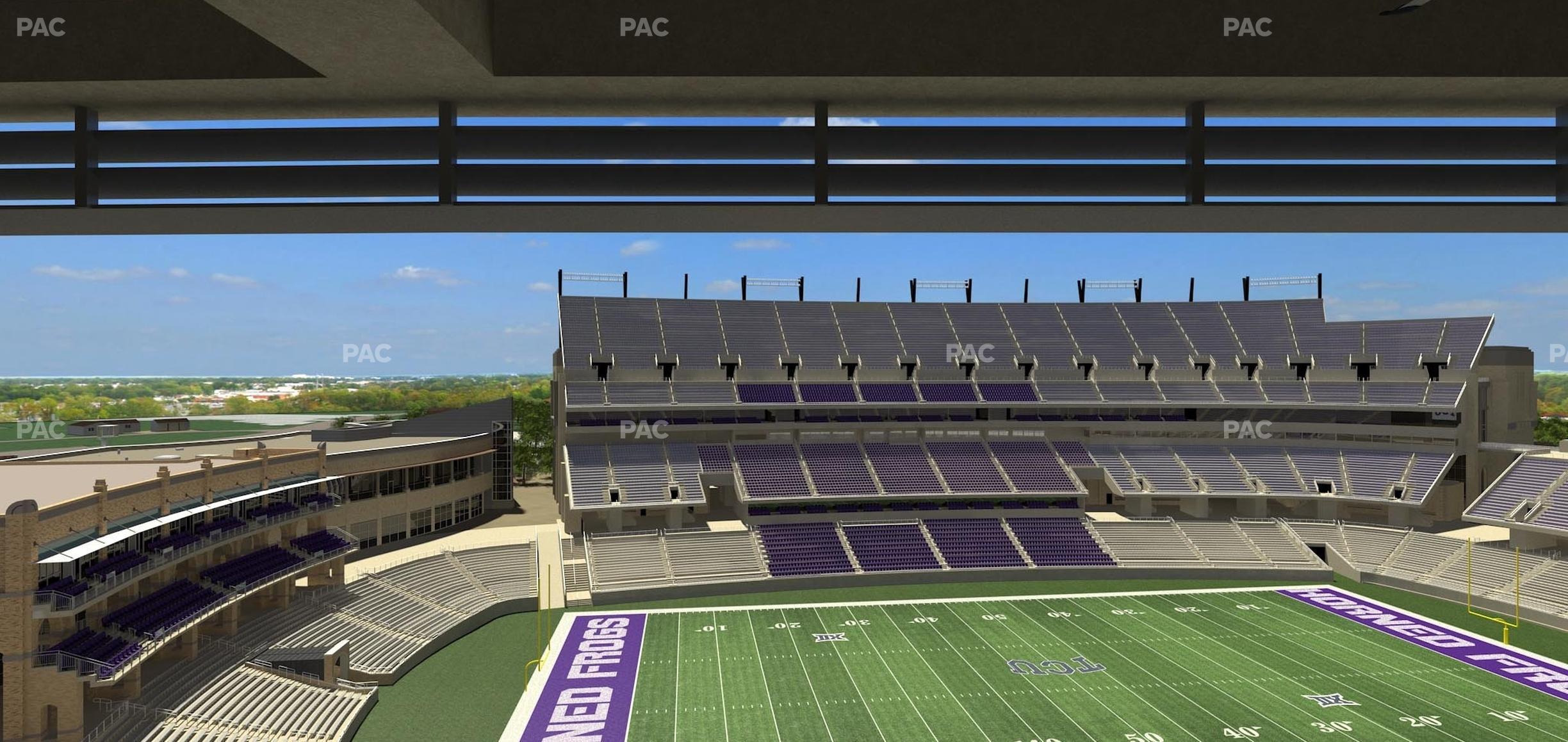 Seating view for Amon G. Carter Stadium Section Legends Club 334