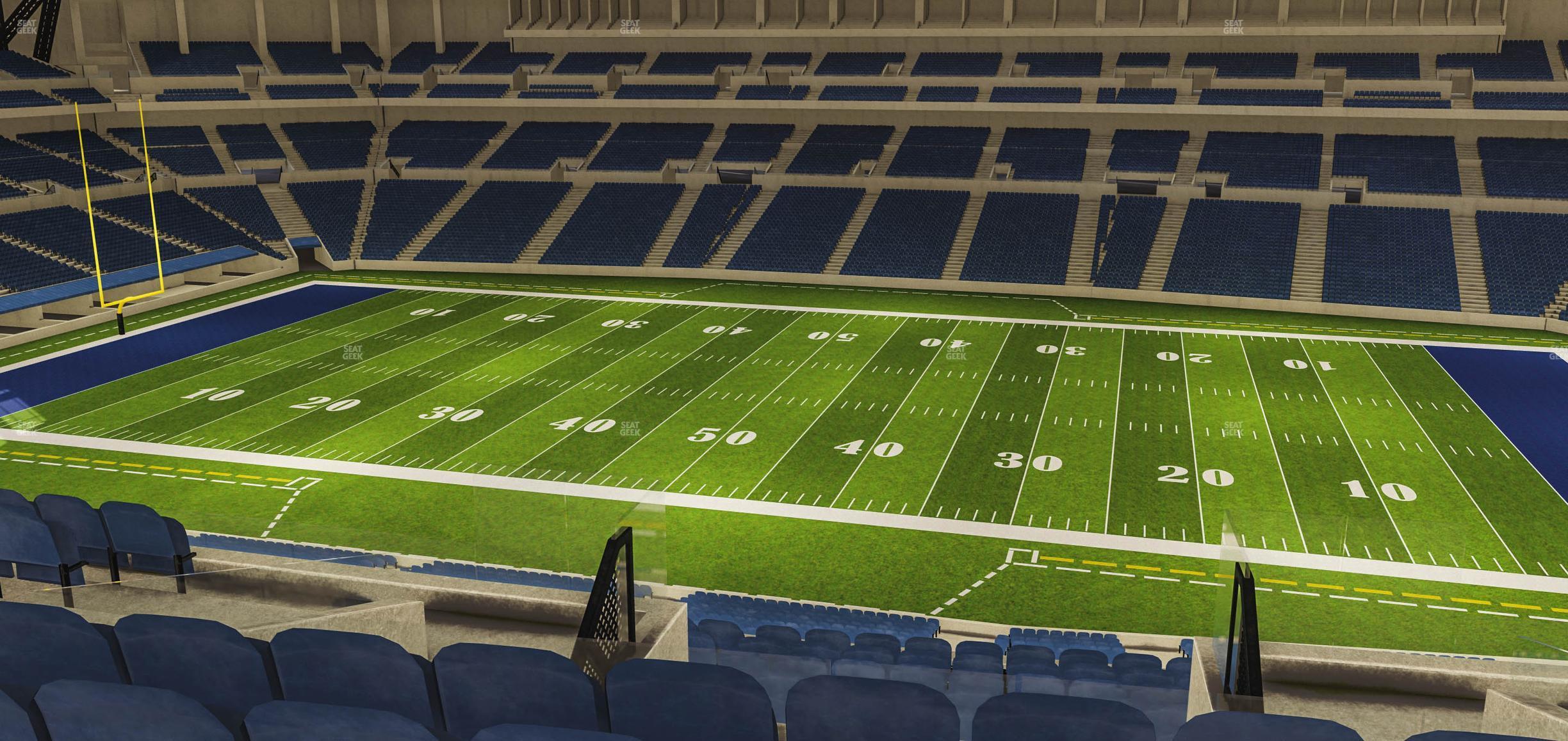 Seating view for Lucas Oil Stadium Section 411