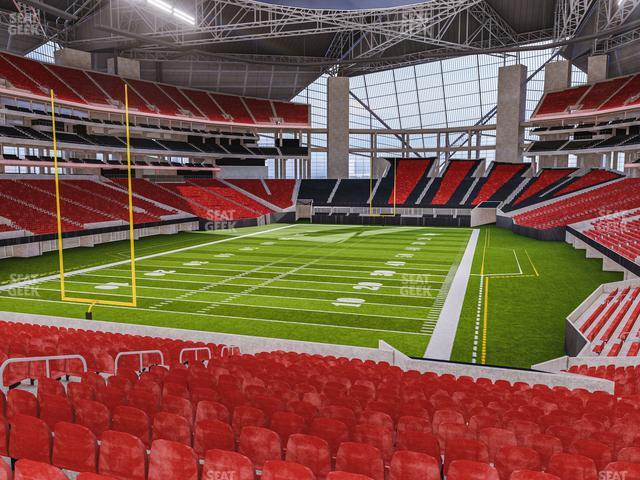 Seating view for Mercedes-Benz Stadium Section 117