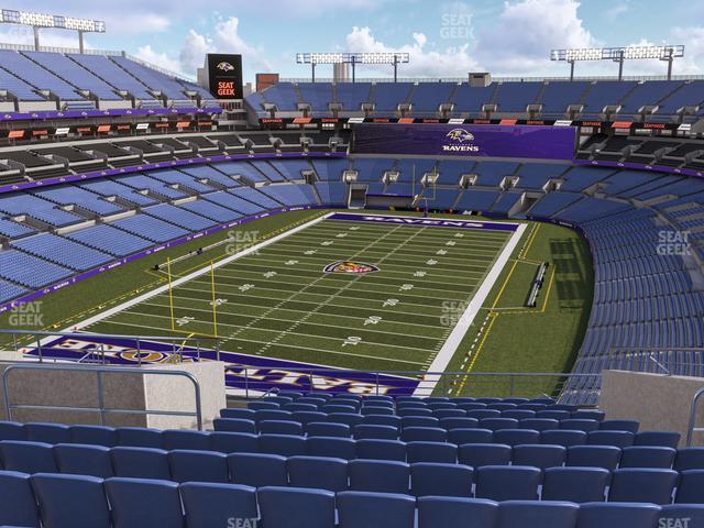 Seating view for M&T Bank Stadium Section 537