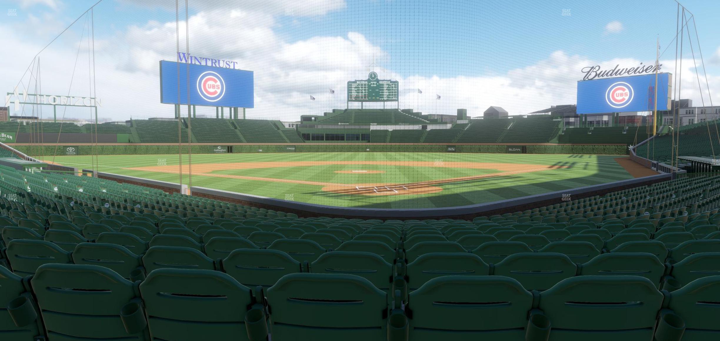 Seating view for Wrigley Field Section Club Box Home Plate 18