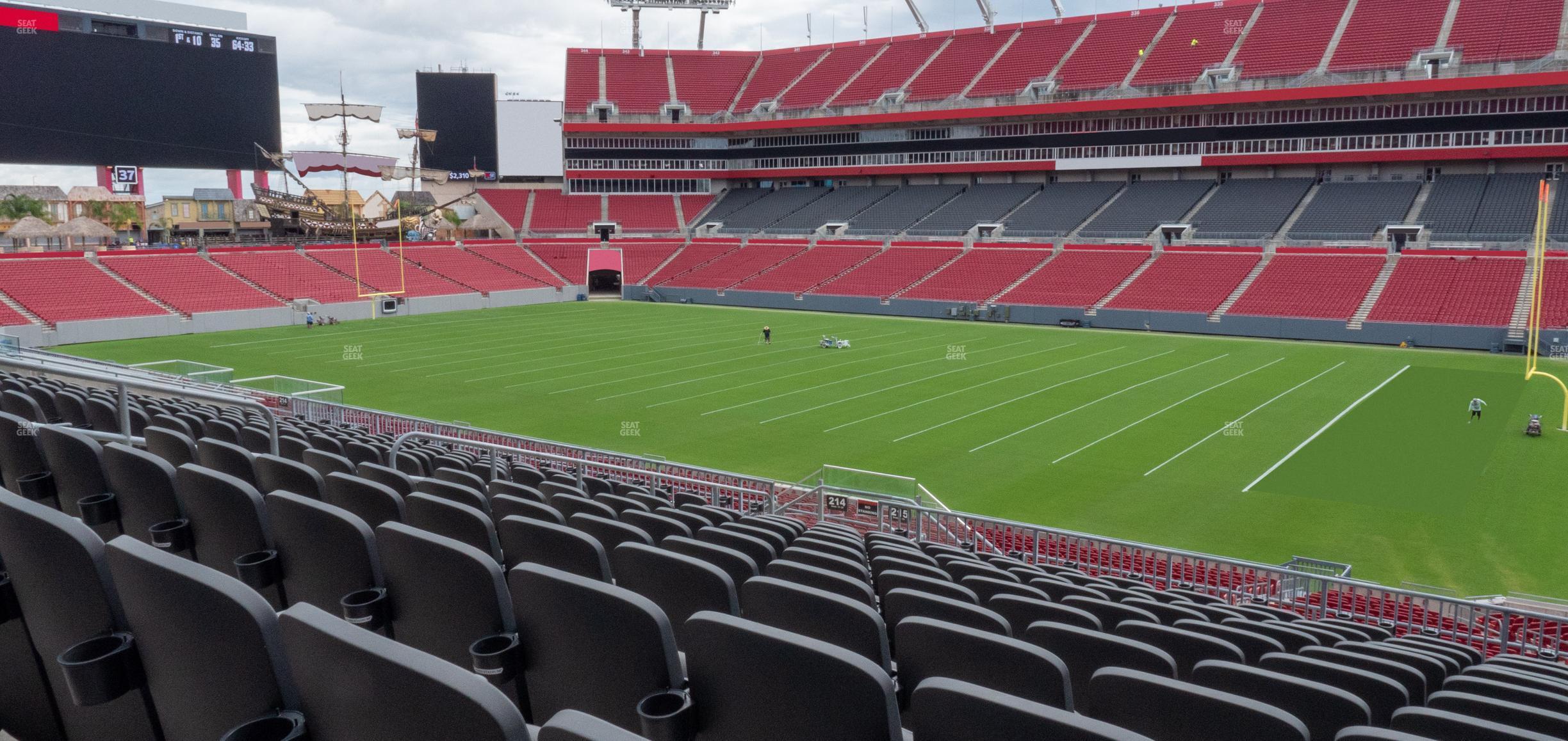 Seating view for Raymond James Stadium Section 215