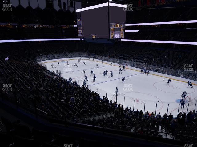 Seating view for Amalie Arena Section Club 8