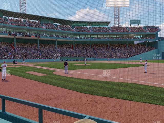 Seating view for Fenway Park Section Dugout Box 17