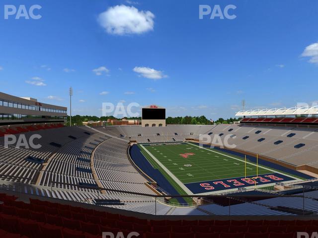 Seating view for Vaught Hemingway Stadium Section South Zone Club 116