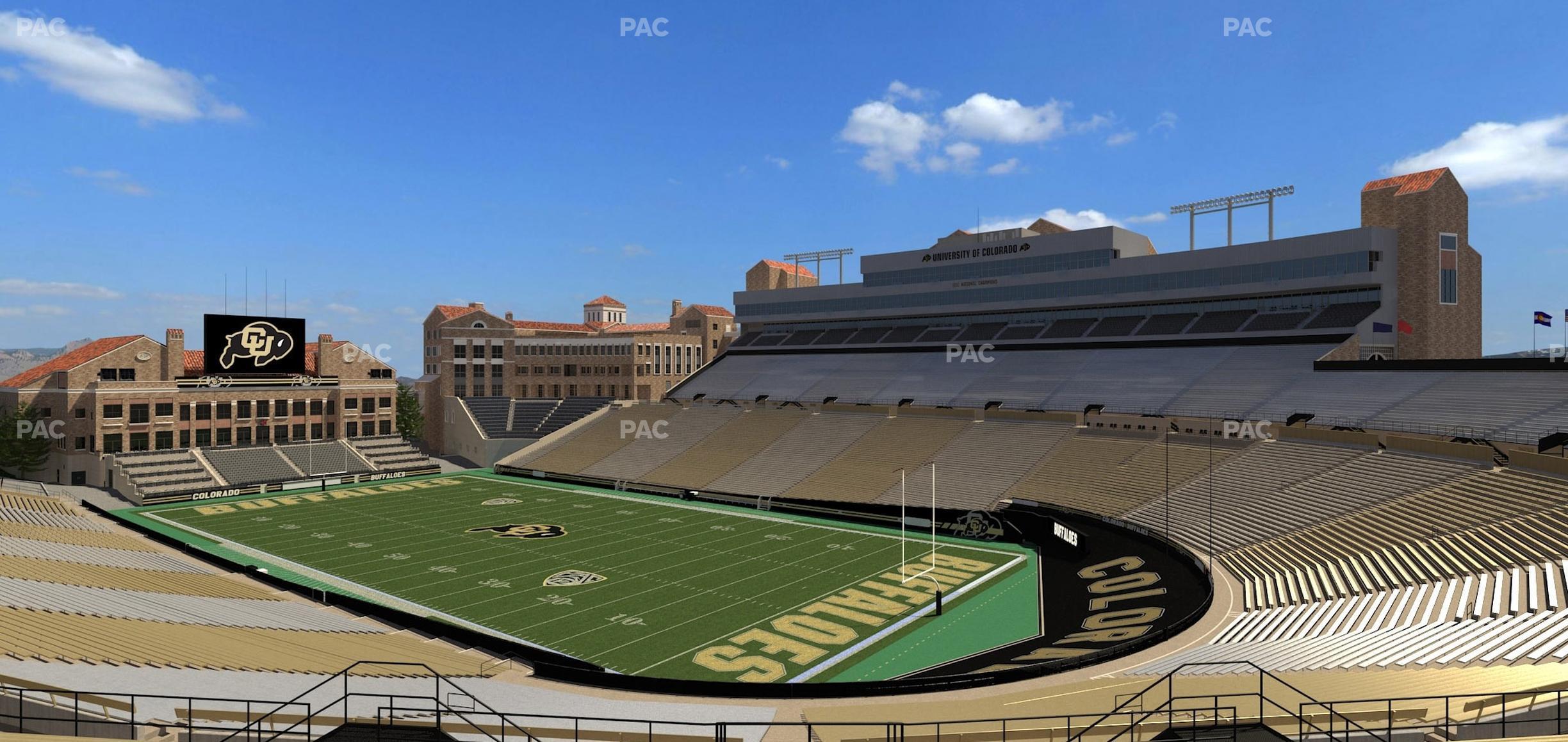 Seating view for Folsom Field Section 205