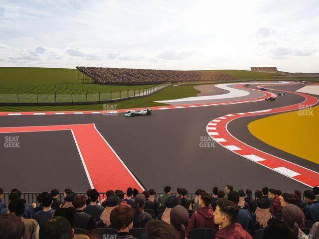 Seating view for Circuit of The Americas Section Turn 6 Grandstand 2