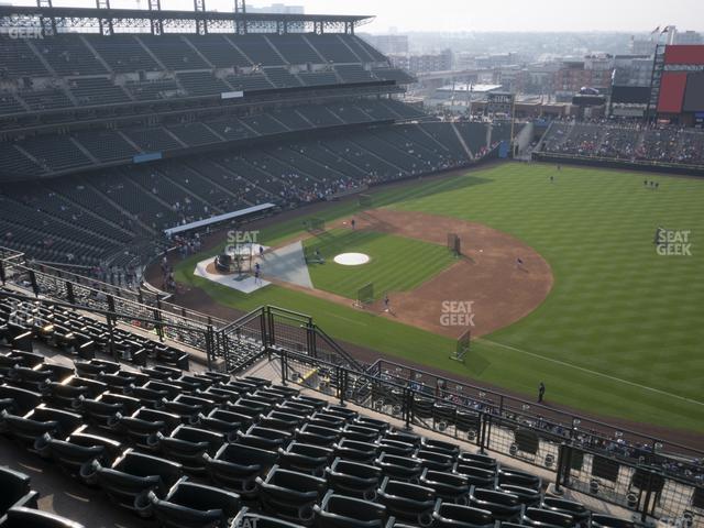 Seating view for Coors Field Section Upper 318