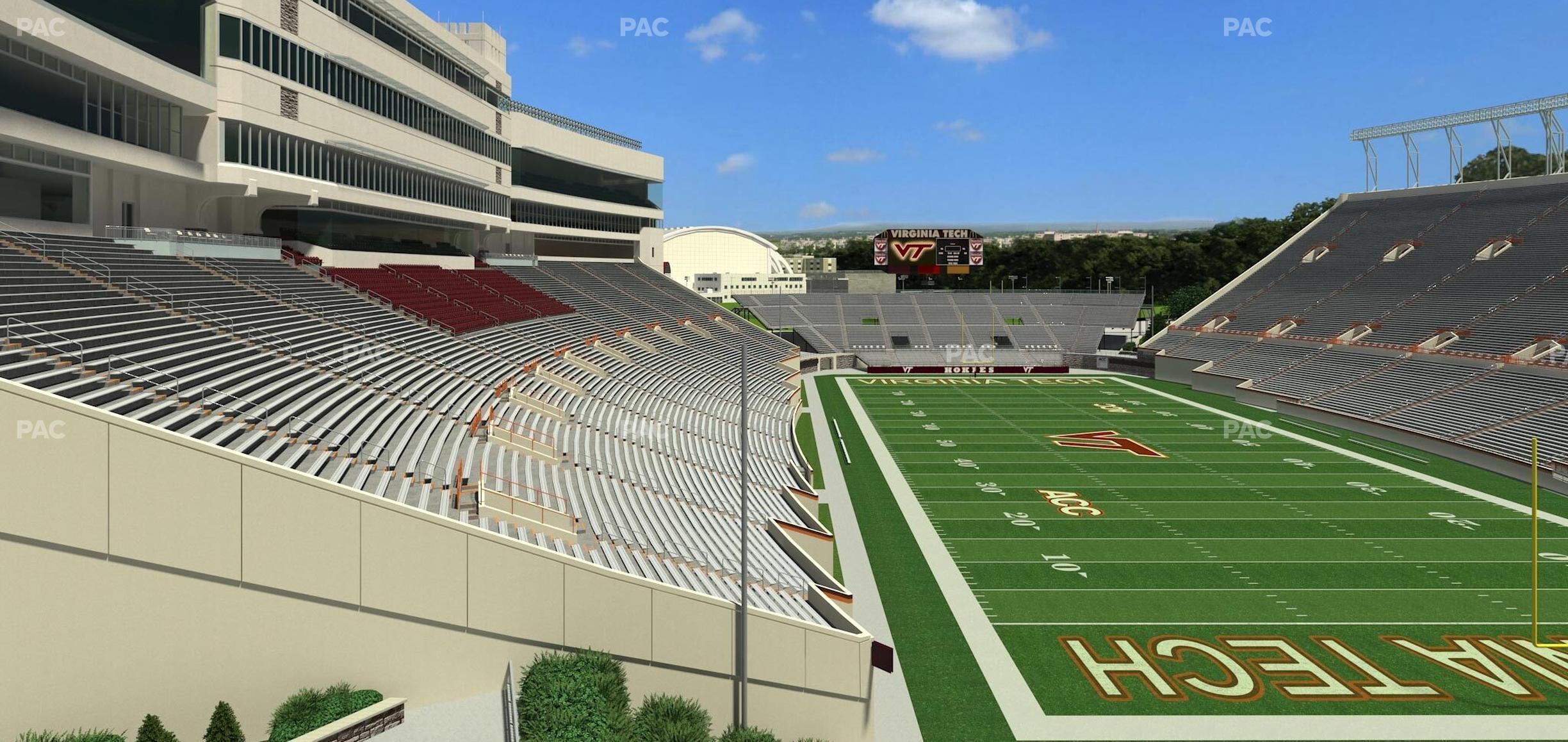 Seating view for Lane Stadium Section 408