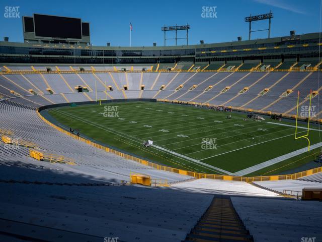 Seating view for Lambeau Field Section 132