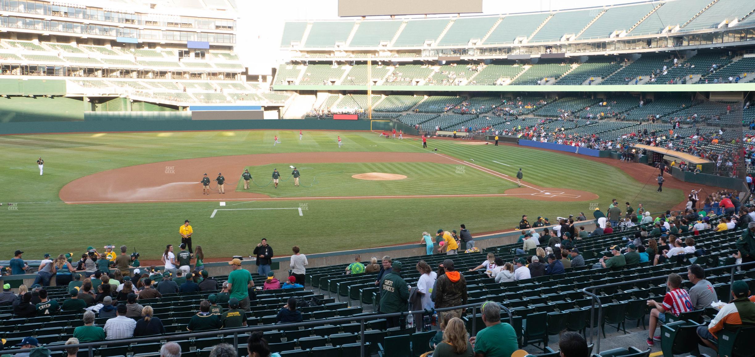 Seating view for Oakland Coliseum Section Rear 122