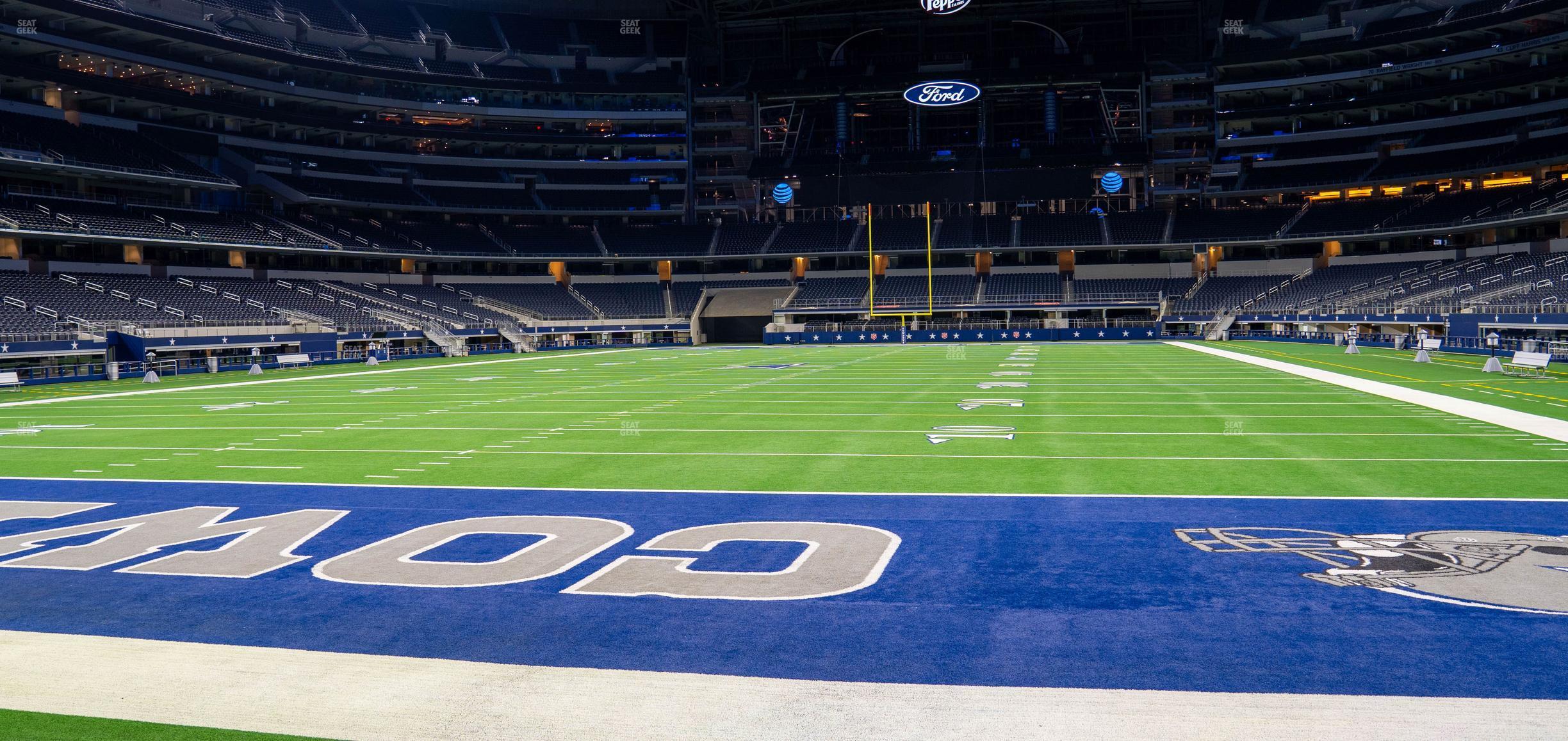 Seating view for AT&T Stadium Section Event Level Suite 109