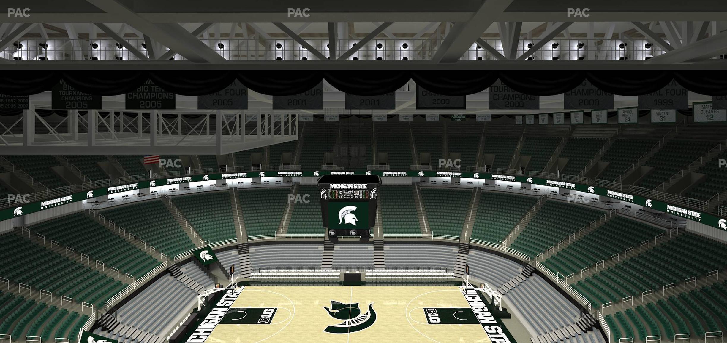 Seating view for Jack Breslin Student Events Center Section Bleachers 209