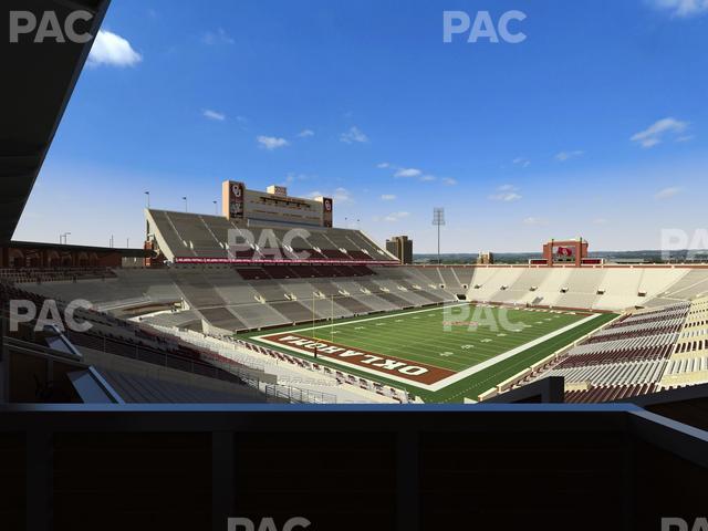 Seating view for Gaylord Family Oklahoma Memorial Stadium Section Suite 40