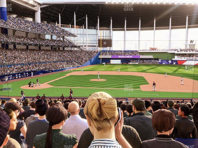 Seating view for loanDepot park Section Home Plate Box 9