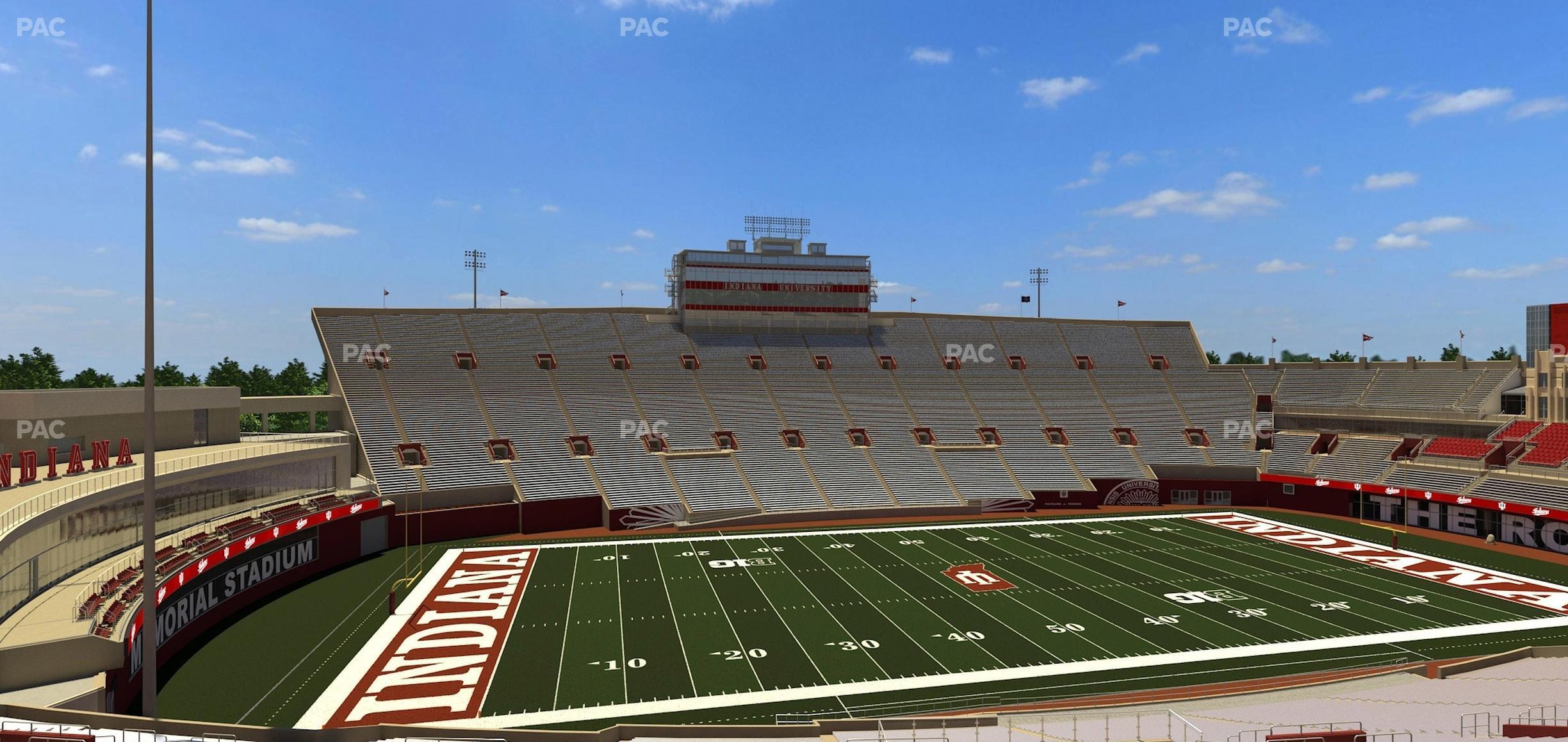 Seating view for Memorial Stadium - Indiana Section 29