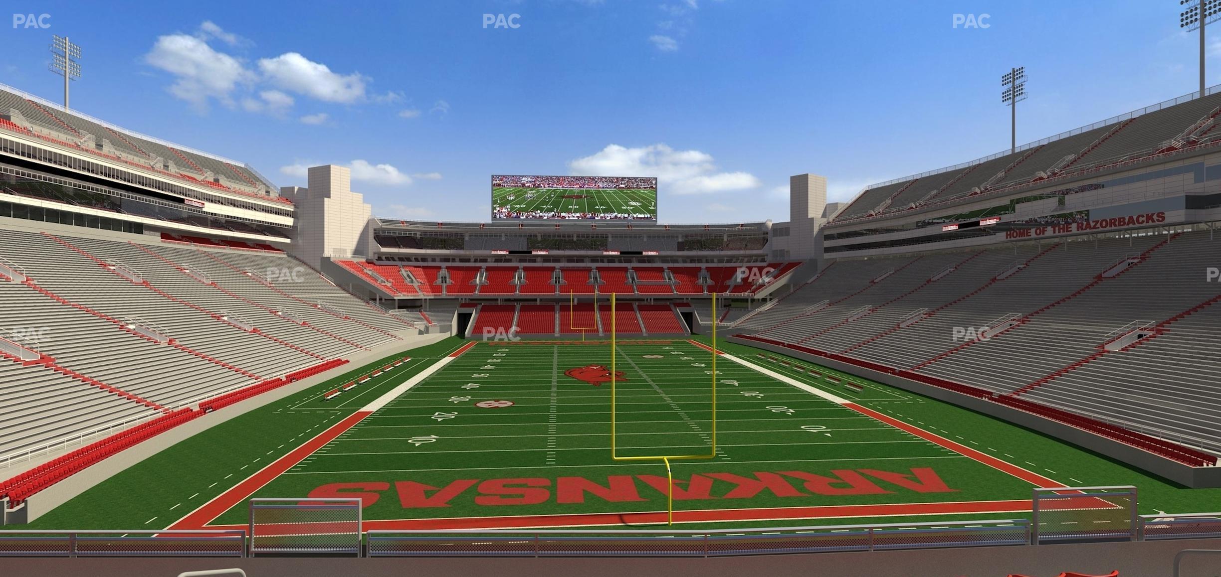 Seating view for Razorback Stadium Section 114