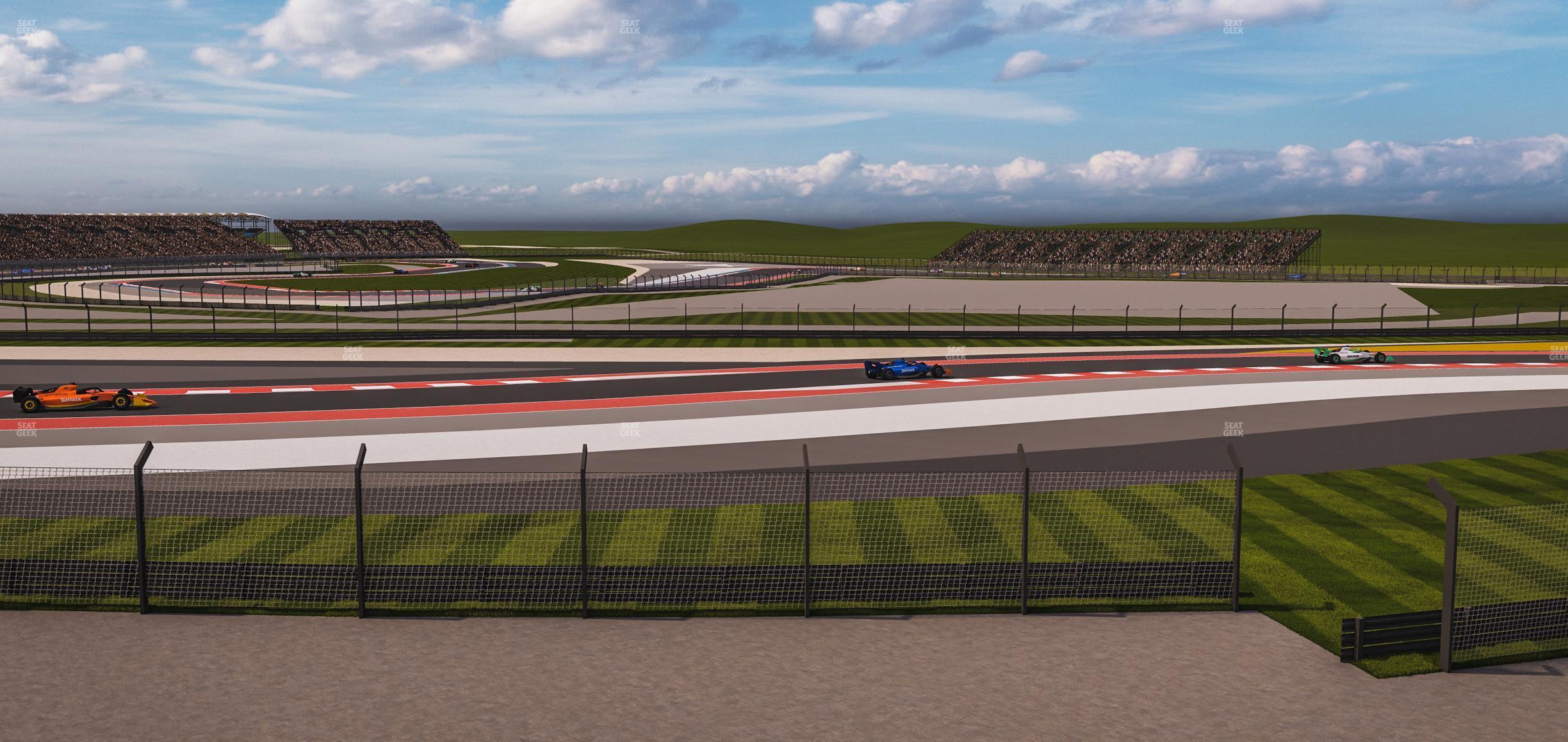 Seating view for Circuit of The Americas Section Turn 4 Grandstand 13