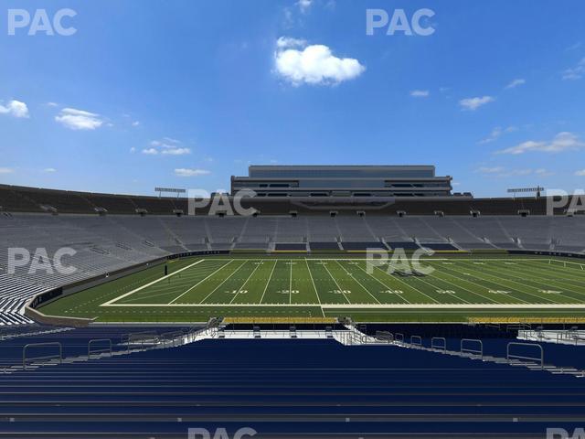 Seating view for Notre Dame Stadium Section 12