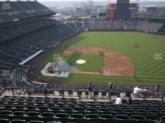 Seating view for Coors Field Section Upper 323