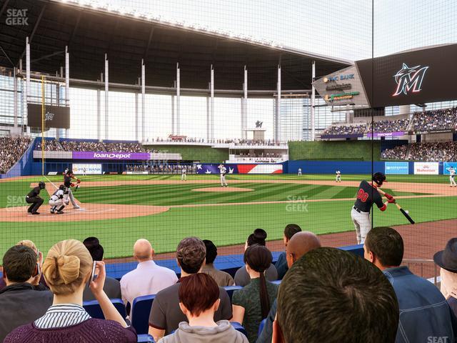 Seating view for loanDepot park Section Pnc Club Field Level 4