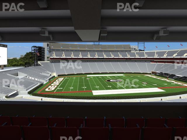 Seating view for Sanford Stadium Section South Club 233