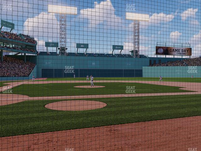 Seating view for Fenway Park Section Dugout Box 35