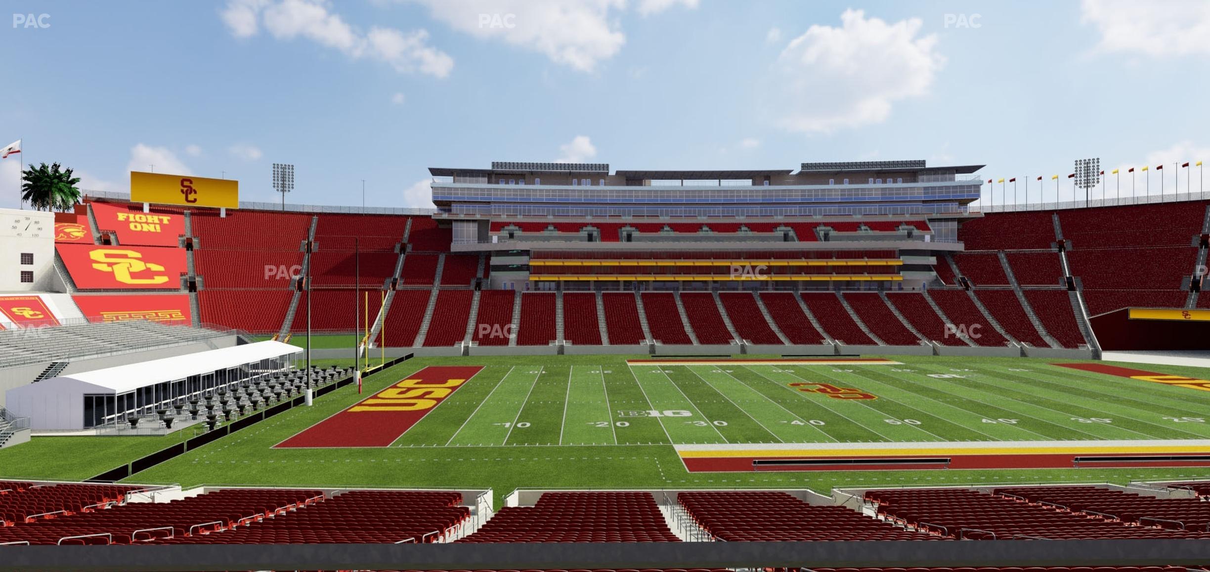 Seating view for Los Angeles Memorial Coliseum Section 123 B