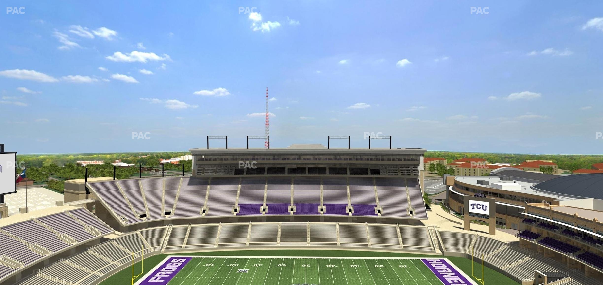 Seating view for Amon G. Carter Stadium Section 406