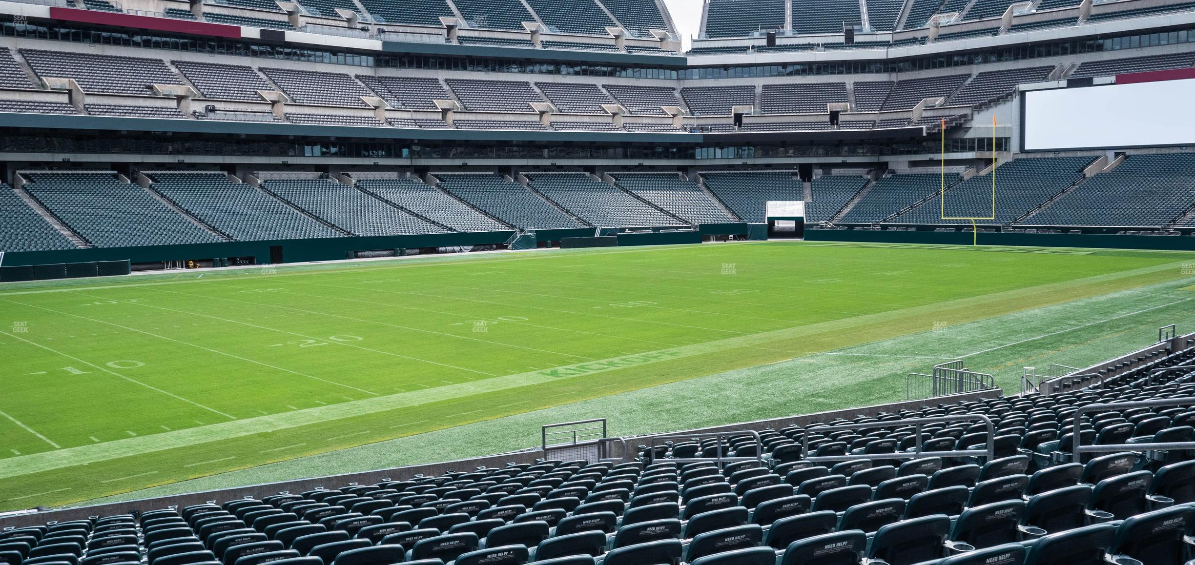 Seating view for Lincoln Financial Field Section 134