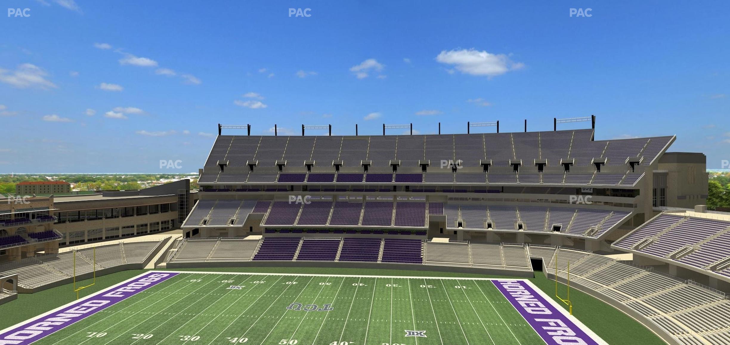 Seating view for Amon G. Carter Stadium Section Legends Club 329