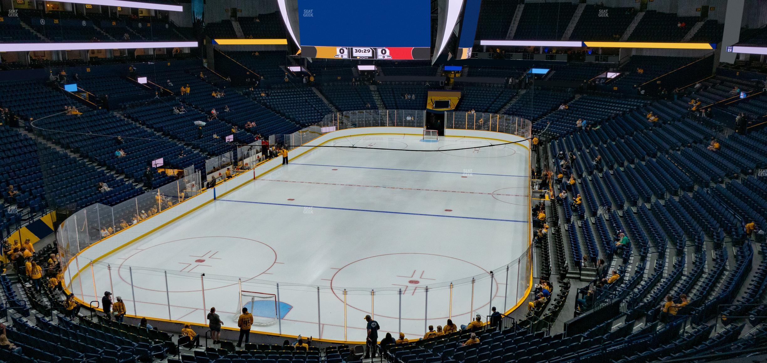 Seating view for Bridgestone Arena Section 202