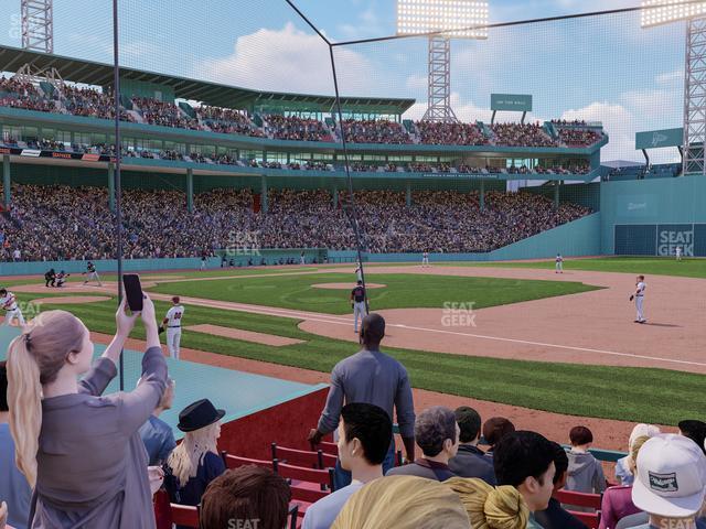 Seating view for Fenway Park Section Field Box 19