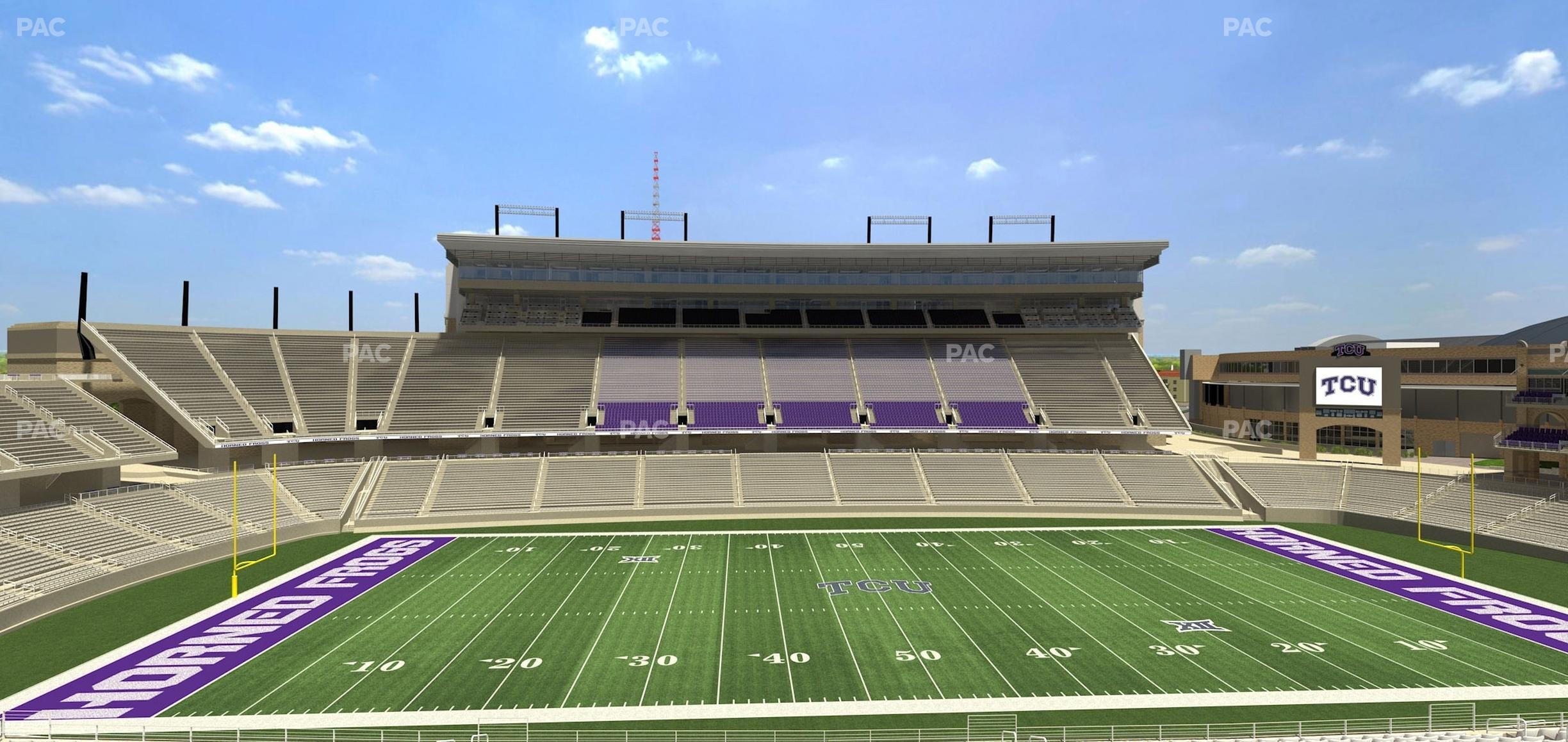 Seating view for Amon G. Carter Stadium Section Champions Club 208