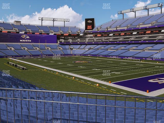 Seating view for M&T Bank Stadium Section 119