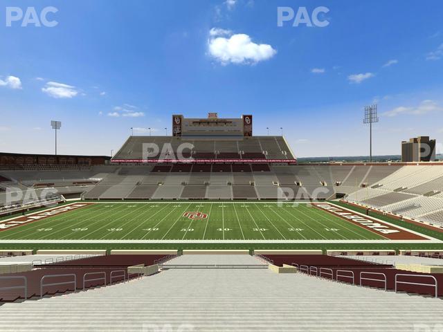 Seating view for Gaylord Family Oklahoma Memorial Stadium Section 30