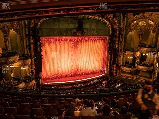 Seating view for New Amsterdam Theatre Section Mezzanine Left