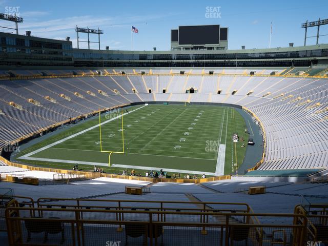 Seating view for Lambeau Field Section 351