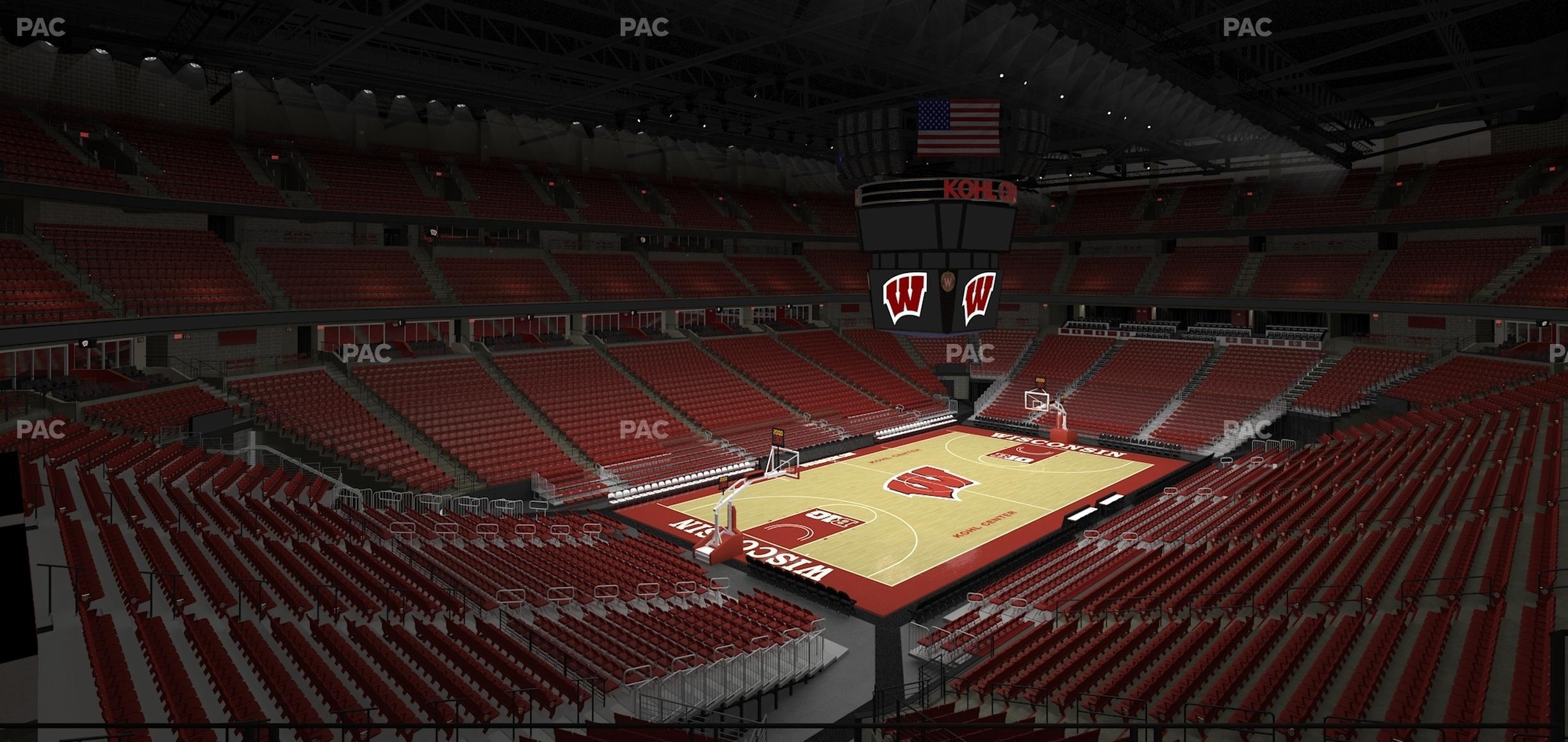 Seating view for Kohl Center Section 212