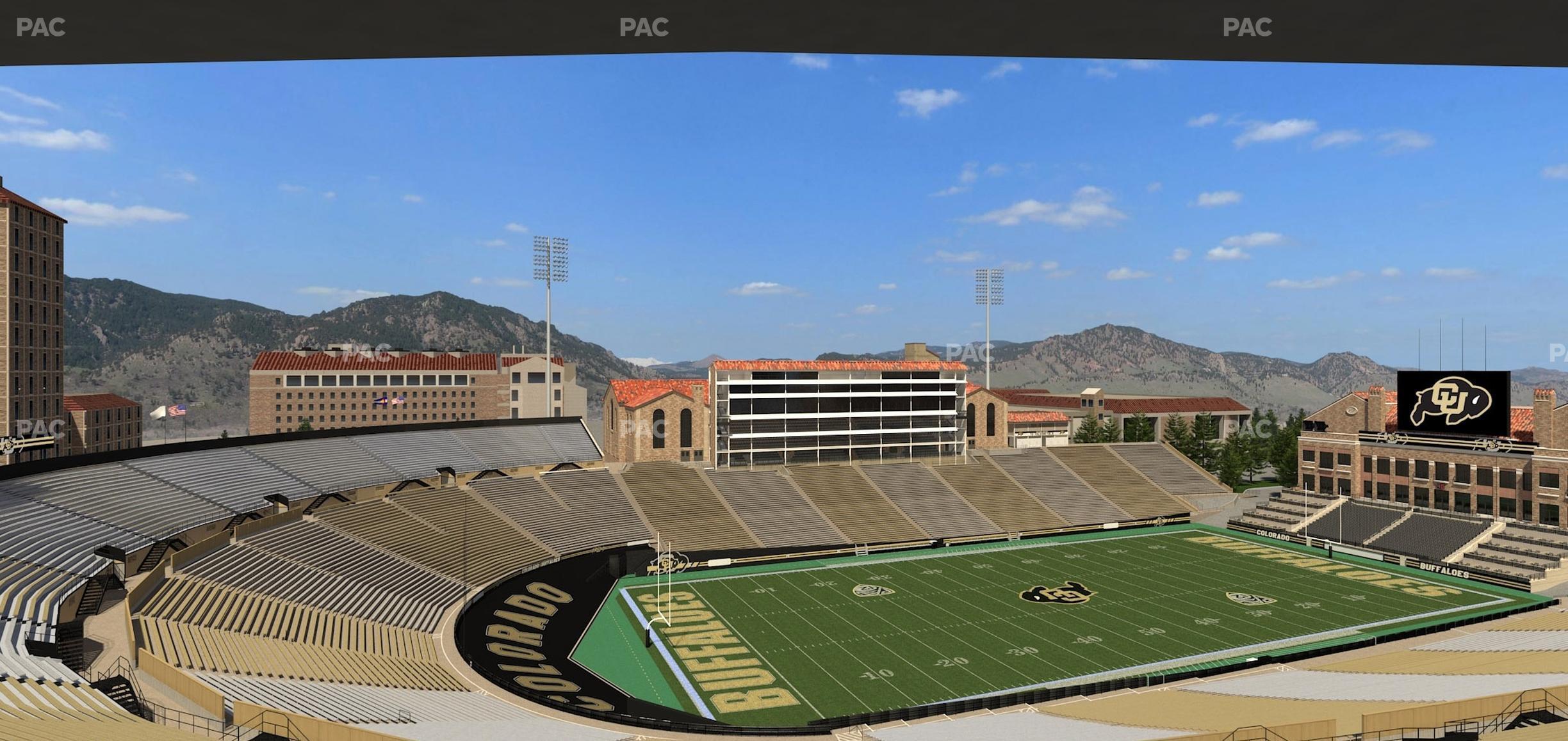 Seating view for Folsom Field Section 553