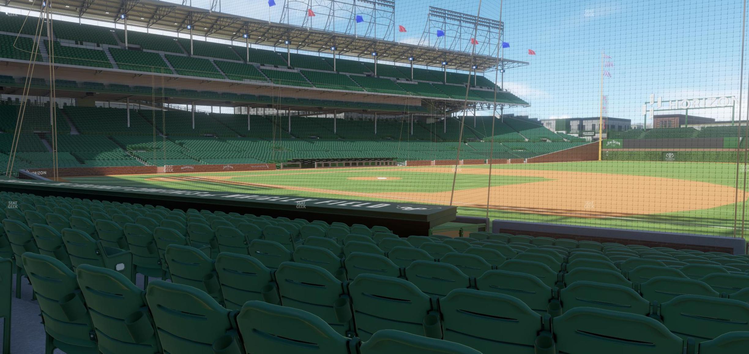 Seating view for Wrigley Field Section Club Box Infield 27