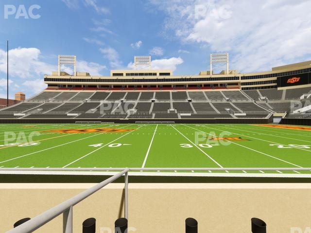 Seating view for Boone Pickens Stadium Section Lower Box 36