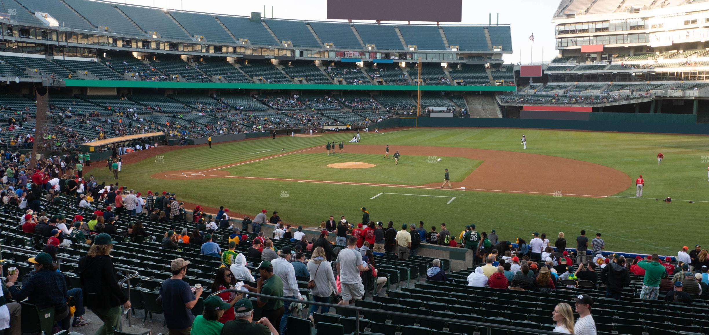 Seating view for Oakland Coliseum Section Rear 111