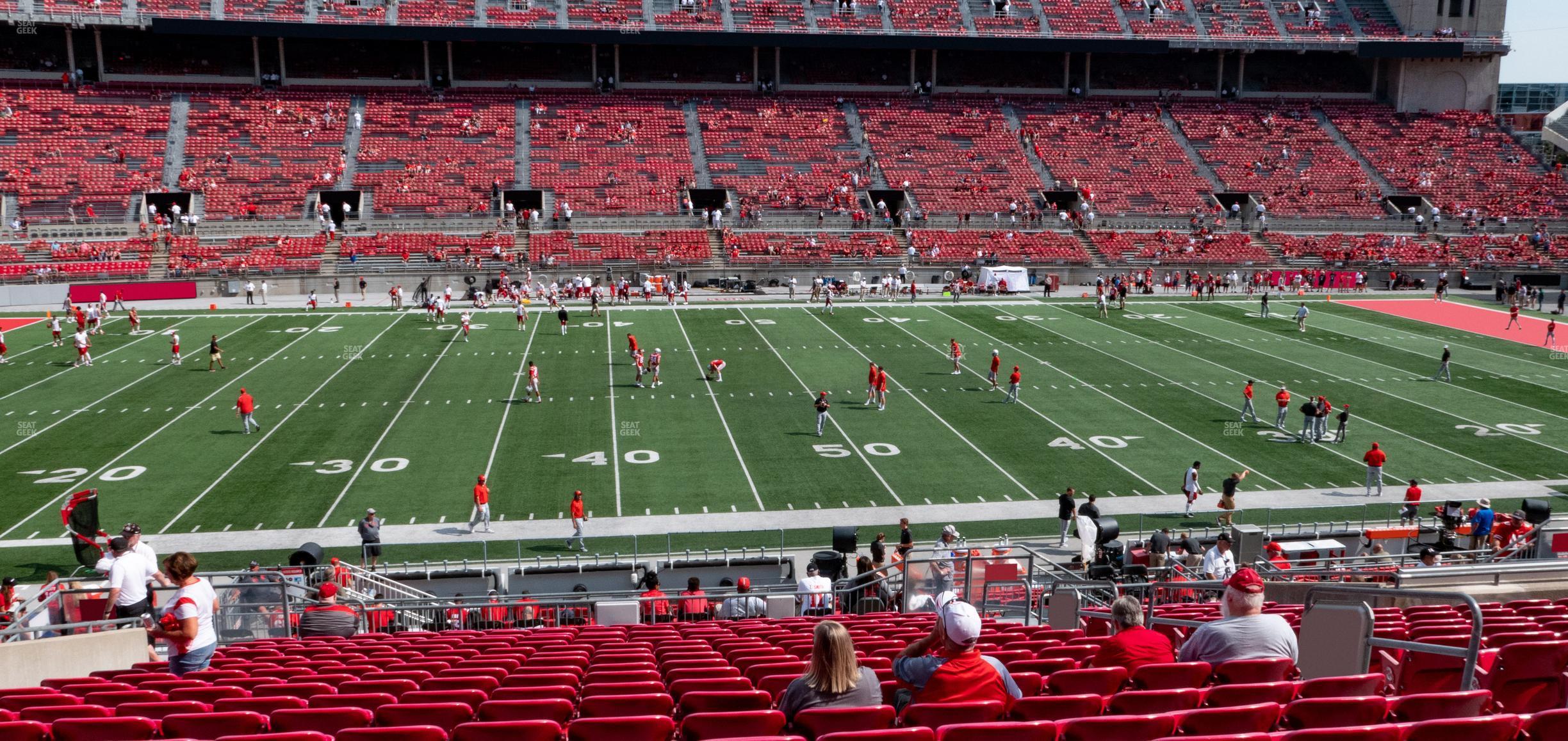 Seating view for Ohio Stadium Section Club 2