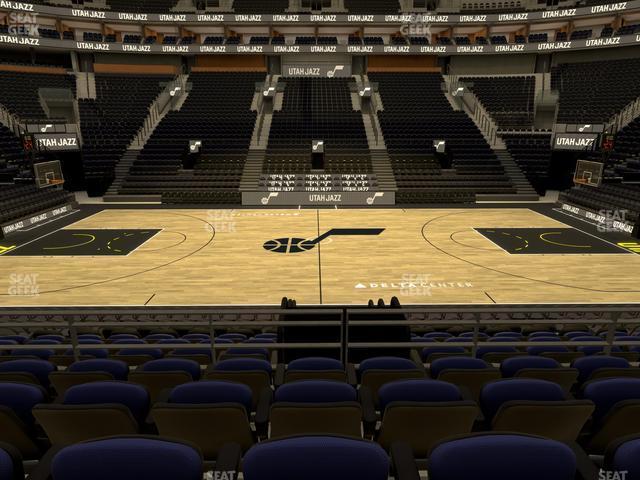 Seating view for Delta Center Section 18