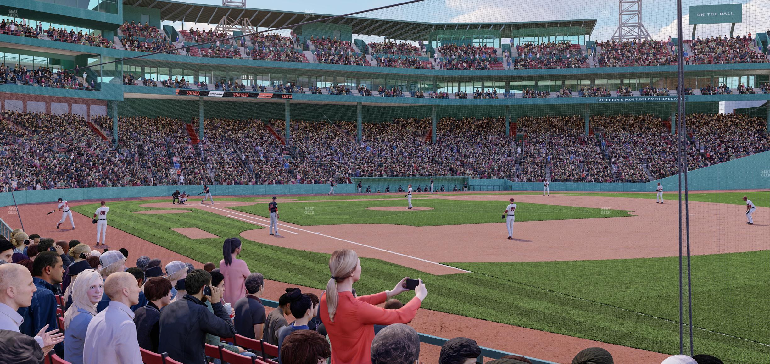 Seating view for Fenway Park Section Field Box 10