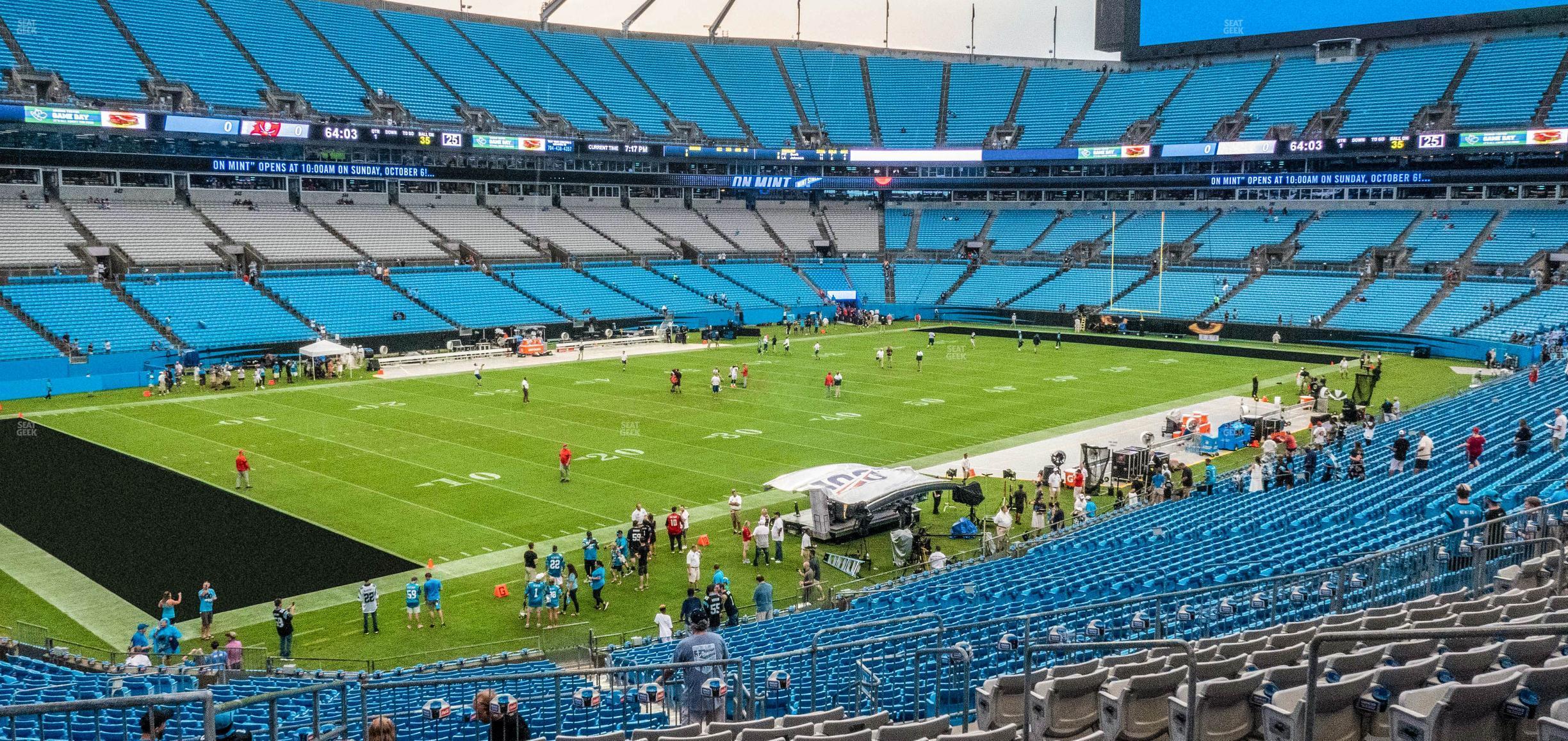 Seating view for Bank of America Stadium Section 322